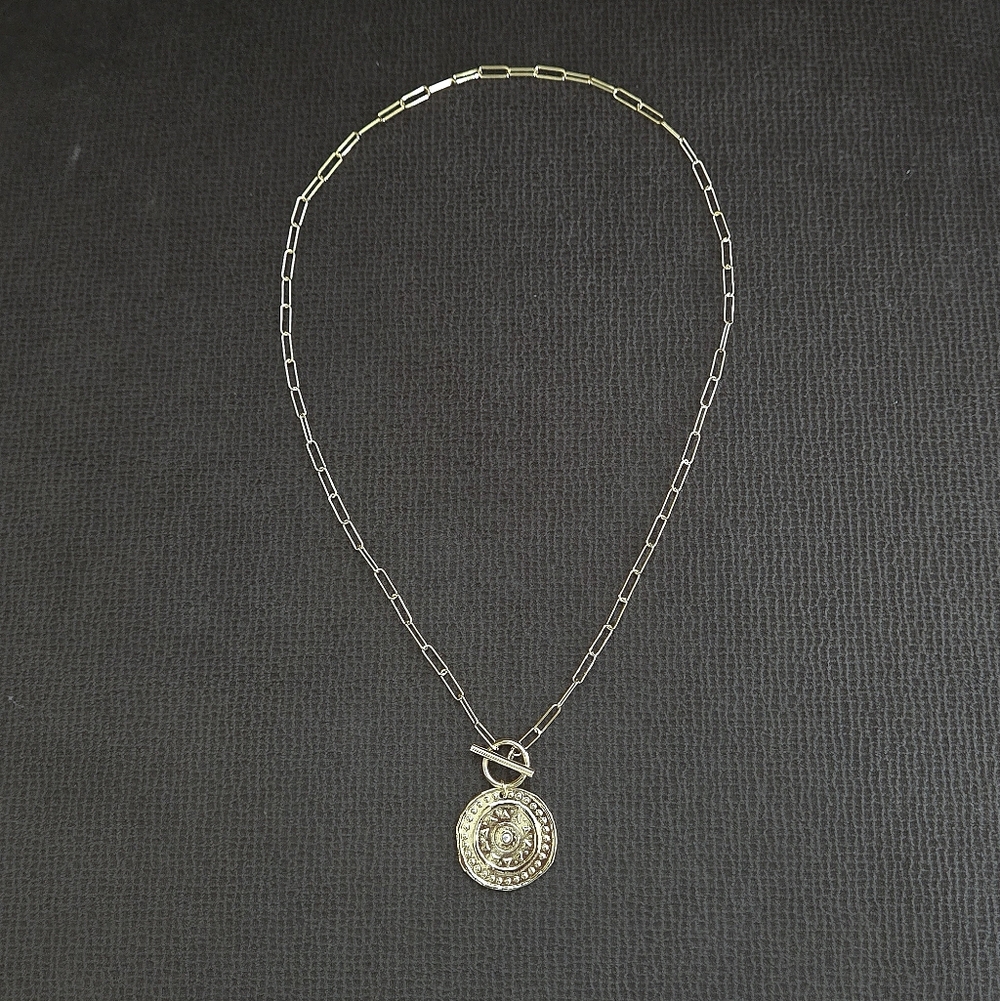 Mia Fiore Gold💛 Aztec🦅🐍🌵 Medallion🏅 Chain⛓️ Necklace - NWT - Picture 14 of 16
